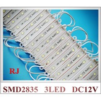 SMD LED backlight LED module lightings 0.3W SMD 2835 3led 3*0.1W epoxy waterproof 75(L) * 12(W) * 6(H) 40lm 1000pcs/box