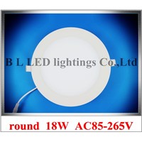 embeded installation round style ceiling LED panel lamp light 18W 90led 25lm/led 1400lm AC85-265V round shape