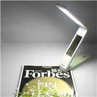 Folding LED table lamp Led rechargeable desk lamp eye protection mini portable LED light With Calendar alarm colck