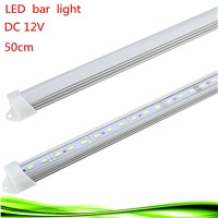 2pcs NEW 50cm DC12V  LED Bar Light with U Aluminium shell+pc cover 36led SMD5630 led strip light Hard Rigid lamp warm/pure white