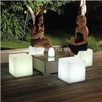 HOT!40CM 100% unbreakable led Furniture chair Magic Dic LED Remote controll square cube luminous light for variety of occasions