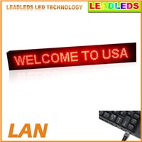 Single Red 53.5&amp;amp;quot; X 9.5&amp;amp;quot; LED Display Outdoor Super Bright Scrolling Message LED Sign Board Commercial Lighting Advertising Lights