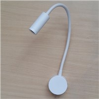 Opaque white Side Lamps for Bedroom LED 3W Universal Volts  Hose Flexible Switch on off Quality components and processing