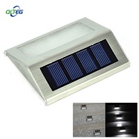 Solar Power  LEDs Outdoor waterproof Garden Pathway Stairs Lamp Light Energy Saving LED Solar wall Lamp Warm White Cold white