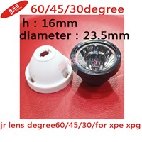 20pcs 23.5mm Black/white 30 45 60 degree LED LENS/Reflector Collimator for CREE XP-E  /XP-G XPG / XT-E 3W 5W 3535 LED Light lens