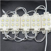 20pcs Injection led module waterproof SMD5050 4led, single color ,pure white, warm white ,cold white
