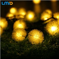 Outdoor Solar Lamps 4.8M 20LEDs Solar Powered Snowflake Fairy Solar Lights for Garden Outdoor Holiday Christmas Decoration