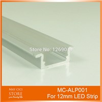 50CM Super Slim Recessed Aluminum LED Profile with Flange Using for Strip within 12mm Clear Frosted Opal Matte Cover Available