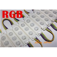 20pcs/lot 5050 White   RGB  3leds white  shell injection led module ,,12V,0.75w, RGB  led module 2 years warranty,led signs