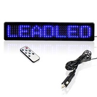 LED Signs Blue Light LED Display Module Remote Control LED Display Moving Edit Message Sign Board For Car Rear Window Outdoor