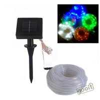 Solar Powered Colorful Tube LED String Light For Garden Fairy Party 100 LEDs 10M Solar waterproof RGB String Fairy TUBE lamps
