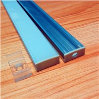 aluminum led profile for led strips 10-22mm frosted milk white / clear transparent pc cover