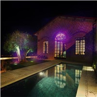 2 Lens IR Remote 12 Gobos Red Blue Laser Outdoor / Indoor Projector Lights Landscape Garden Home Party Xmas Lighting GOF-12RB