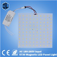 100pcs180-265V LED Panel Lamp Square 10W 15W 18W 21W 25W 35W  5730 Magnetic LED Ceiling Panel Light Plate Aluminium Board DIY