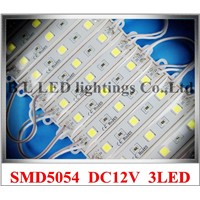 waterproof LED module lamp light back lighting DC12V SMD 5054 3led 3*0.4W 1.2W 150lm CW/WW/R/B/G/Y 3led/pcs 3000pcs/lot CE ROHS