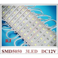 IP65 epoxy waterproof LED module SMD 5050 LED lighting module SMD5050 DC12V 3 led 45lm 0.72W IP65 CE 75mm*12mm*6mm wholesale