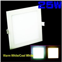 HOT! lighting bulb 25W led panel lights 2250lm warm white square recessed smd led ceiling spot panels