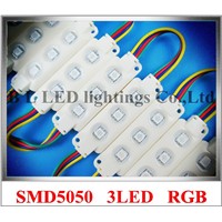 classical injection RGB LED module SMD 5050 waterproof LED back light module backlight RGB DC12V 0.72W 3led IP66 wholesale