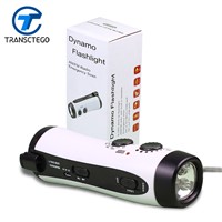 GREEN Multifunctional LED Dynamo Flashlight Emergency Alarm flashlights Radio/Mobile Charging