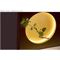 Elegant Style Wooden Table Lamp Creative Home Decoration Bedside Reading Lamp Night Light Moon Shape 250*250*50mm