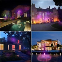 Hot 12 Gobos Red Blue Laser Outdoor / Indoor Projector Lights Landscape Garden Home Party Xmas Yard Lighting Waterproof GO-12RB