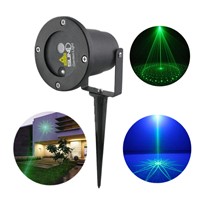 Waterproof 8 Big Patterns Green Laser Blue LED Outdoor/Indoor Projector Lights Landscape Garden Home Party Xmas Lighting GOL-08G