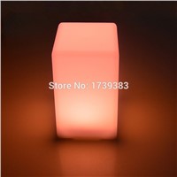 6 pieces/lot colorful changeable rechargeable quadrate LED bar table lamp dimmable led night light for bar decoration
