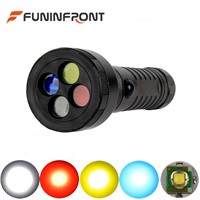 5W CREE R2 350LM Direct Charge LED Flashlight Torch with 4 Colors Filter for Outdoor Emergency, Hunt, Railway Work Signal Light