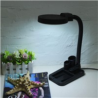 Household Lamp Magnifying Crafts Glass Desk Lamp With 5X &amp;amp;amp; 10X Magnifier With 40 LED Lighting Black Home/Office Study Lighting