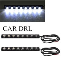 high quality car styling parking fog lamps 2PCS 8LED Eagle-eye 12V High power DRL Waterproof flexible car daytime running lights