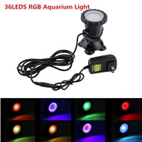 3.5W 36led aquarium light RGB Submersible Spotlights Garden Pond Pool fish Tank Underwater Bulb EU UK US AU Pulg optional