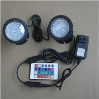 One-driving-two led aquarium light  RGB Submersible Spotlights Garden Pond Pool Underwater Bulb fish tank lamp EU UK US AU Plug