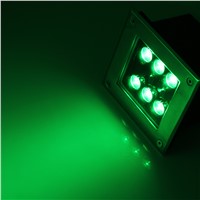 Waterproof IP67 DC12V 6X1W LED Underground Lamps Green Lighting led Buried lights Garden Landscape LED Underground Lights