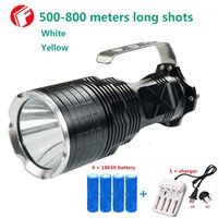 Powerful LED Flashlight Hunting 18650 cree xm-l2 Yellow White 2 color optional Outdoor lighting waterproof Portable light