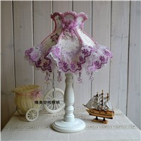 Table lamps European Style Lace Wedding Garden Lamp cloth exquisite romantic Korean Princess bedside lamp