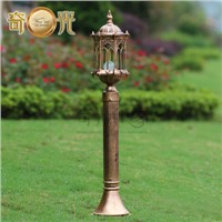 H115CM Europe bronze cottage garden lawn pole lamp aluminum+glass waterproof outdoor backyard pole lighting E27 bulb 220V/110V