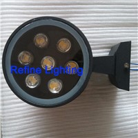 Outdoor Porch Lighting 7W 1*7W Up Or Down LED Spot Lights Aluminum Tube Luminaire Exterieur Silver Black Housing LED Flood Lamp