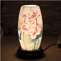 Modern antique chinese style bedside eggshell porcelain ceramic lamp decoration table lamps