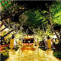 Mini  R &amp;amp;amp; G Waterproof Outdoor Landscape Light Garden Moving Laser Xmas Starry Sky Pattern Stage Light FULI