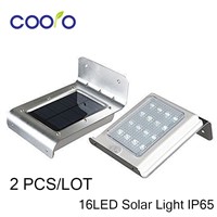 2pcs LED Soalr Light 2nd Generation16LED Outdoor Wireless Solar Powered PIR Motion Sensor Light Wall light Led sensor lamp