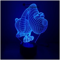 Big dog touch switch LED 3D lamp ,Visual Illusion  7color changing 5V USB for laptop,  desk decoration toy lamp