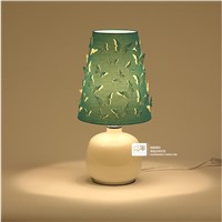 Creative Carved Modern Fashion 3 Colors Glass Fabric Led E27 Table Lamp for Living Room Bedroom Wedding Decor H 45cm 1460