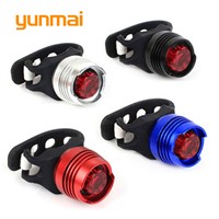 Bike Bicycle Cycling Front Rear Tail Helmet Flash Light Safety Warning Lamp+2 x CR2032 Batteries[S01]