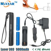 zk30 Green Laser pointer 303 5000mw High power Lazer burning SD Laser 303 presenter laser pointer + Safe Key + battery+charger