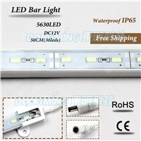 5m LED light bar Waterproof IP65 white/warm white led luces strip 5630 U Aluminium groove  LED Tube Hard LED Strip