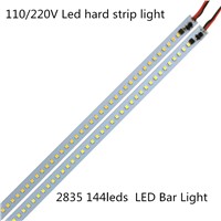 10pcs*100cm Super Bright Hard Luces Bar light AC 220V 110V 2835 168leds Aluminum Alloy LED Bar Light For home Cabinet Kitchen