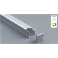 Aluminum LED Strip Fixture Channel 2 Meter Under Counter Cabinet Light Kit Aluminium Profile For LED Strip Square Opal Profile