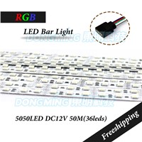 50pcs 50cm 12V PCB led light bar 5050 rgb no waterproof 36 led luces strip light