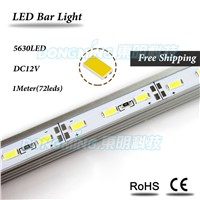 20pcs/lot 5630 SMD LED Bar Light U/V shell White/Warm White 72LEDS 100CM Cabinet LED luces Strip DC12V Showcase LED Hard Strip
