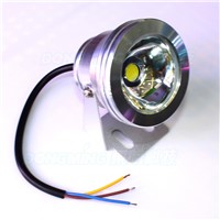 Silver cover AC85-265V flat lens underwater led lamp red blue green underwater led lights IP68 10W led underwater pool light